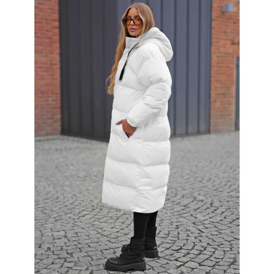 Sieviešu balts mētelis Izabel JS/5M3163/281Z