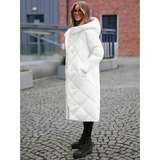 Balta sieviešu stepēta ziemas jaka Coco JS/5M3173/281