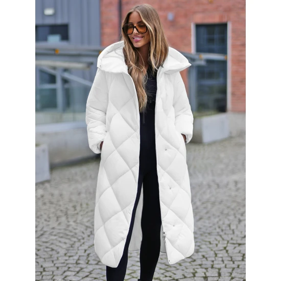 Balta sieviešu stepēta ziemas jaka Coco JS/5M3173/281