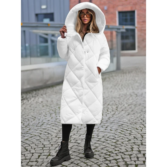 Balta sieviešu stepēta ziemas jaka Coco JS/5M3173/281