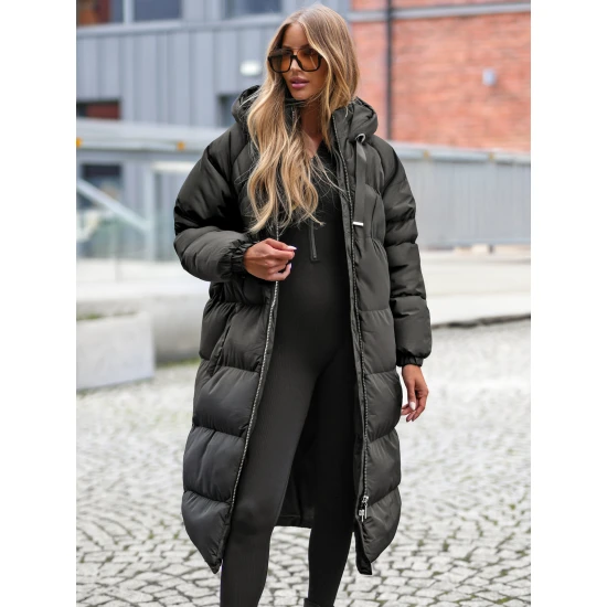 Sieviešu melns mētelis Izabel JS/5M3163/392Z