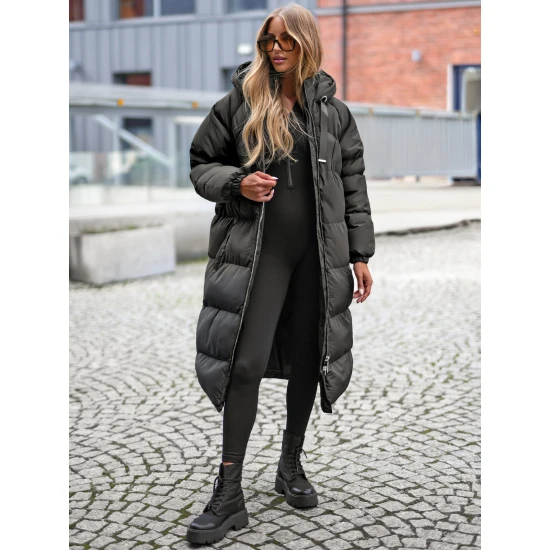 Sieviešu melns mētelis Izabel JS/5M3163/392Z