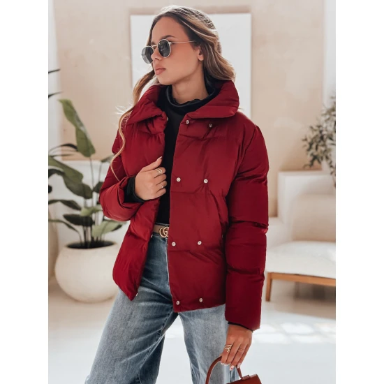 Sieviešu ziemas jaka bordo krāsā Lari Sieviešu jakas