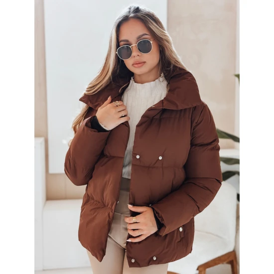 Sieviešu ziemas jaka tumši brūnā krāsā Lari Jakas