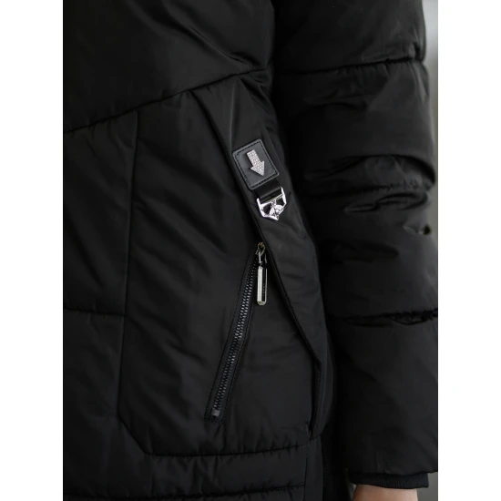 Sieviešu melna ziemas jaka Flint Sieviešu jakas