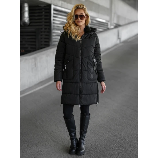 Sieviešu melna ziemas jaka Flint Sieviešu jakas