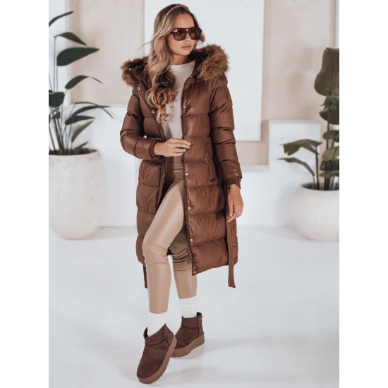 Sieviešu brūna ziemas jaka Bela Jakas