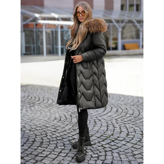 Sieviešu garā melnā ziemas jaka Klein Sieviešu jakas