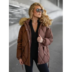 Sieviešu brūna ziemas jaka Bistro