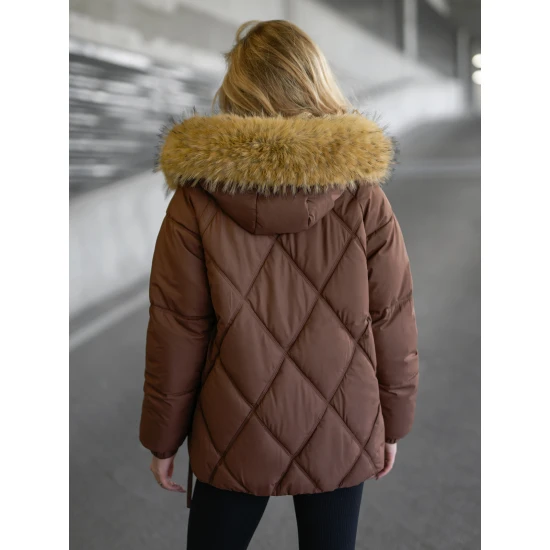 Sieviešu brūna ziemas jaka Bistro Sieviešu jakas