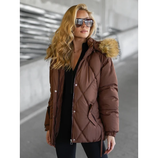 Sieviešu brūna ziemas jaka Bistro Sieviešu jakas