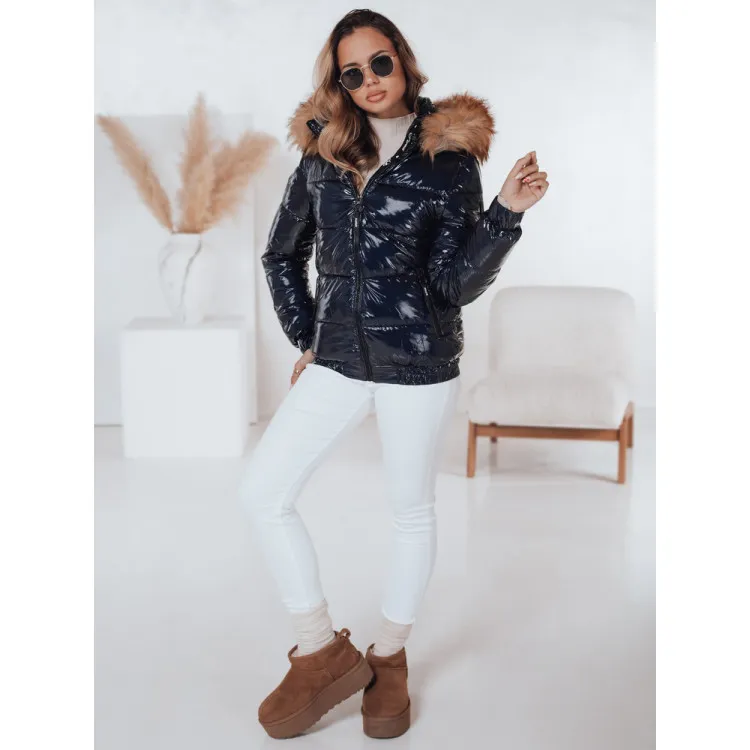 Sieviešu spīdīga tumši zila jaka Melani Sieviešu jakas