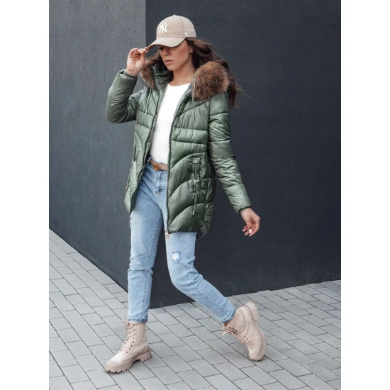 Sieviešu zaļā ziemas jaka Jessica Sieviešu jakas