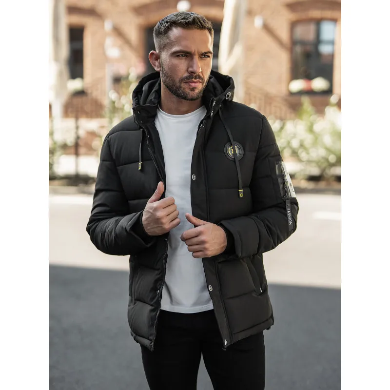 Vīriešu melna ziemas jaka Lorenzo JS/57M7503/392