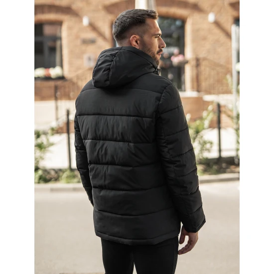 Vīriešu melna ziemas jaka Lorenzo JS/57M7503/392