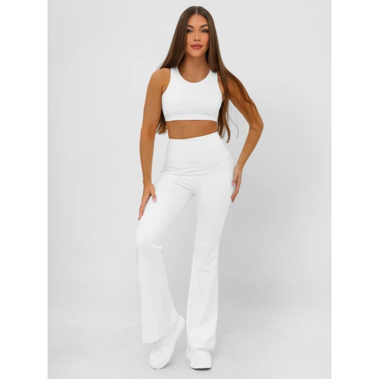 Sieviešu baltas sporta bikses Perla Gadījuma bikses