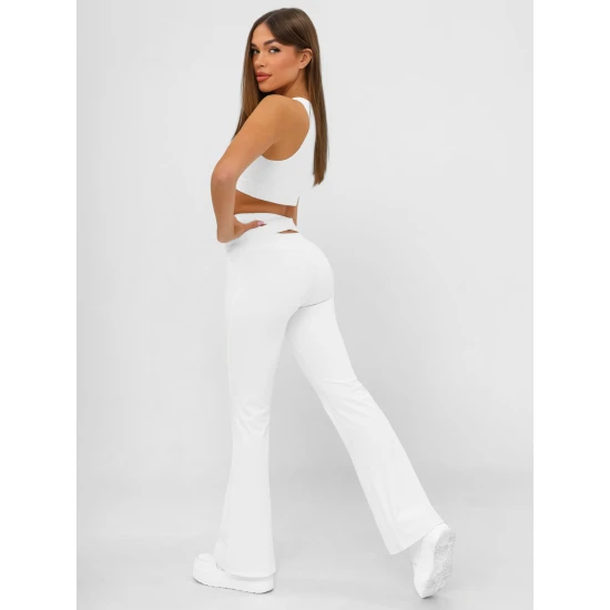 Sieviešu baltas sporta bikses Perla Gadījuma bikses