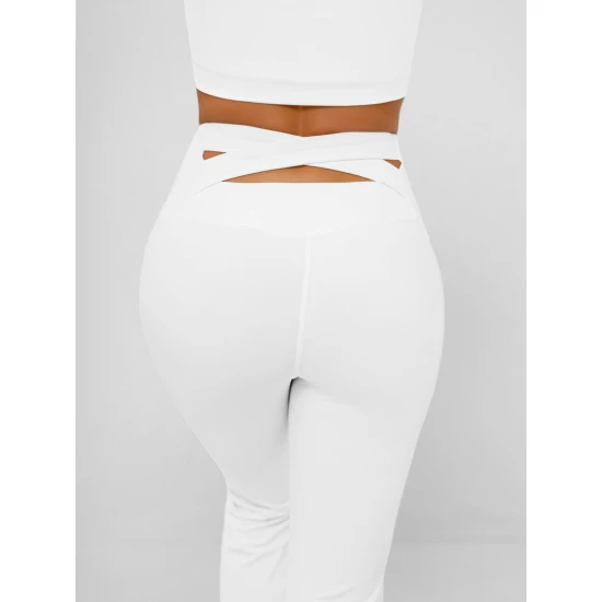 Sieviešu baltas sporta bikses Perla Gadījuma bikses