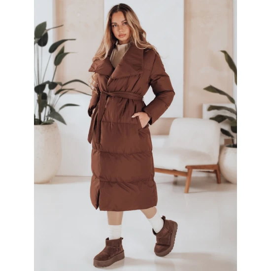 Sieviešu tumši brūna stepēta jaka Favi Sieviešu jakas