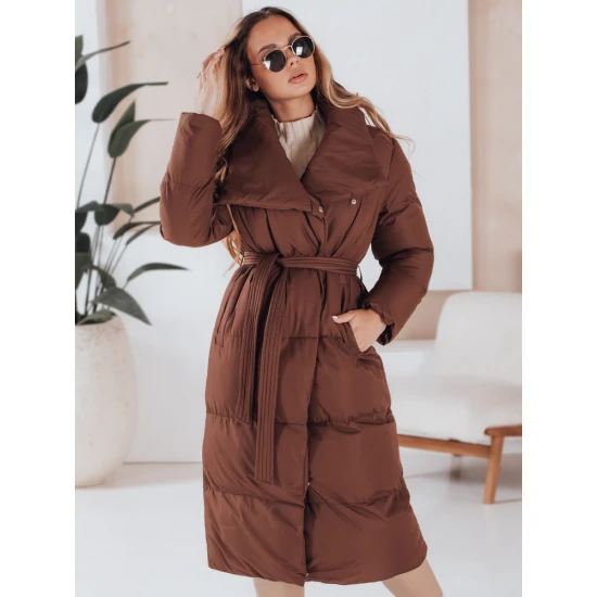 Sieviešu tumši brūna stepēta jaka Favi Sieviešu jakas