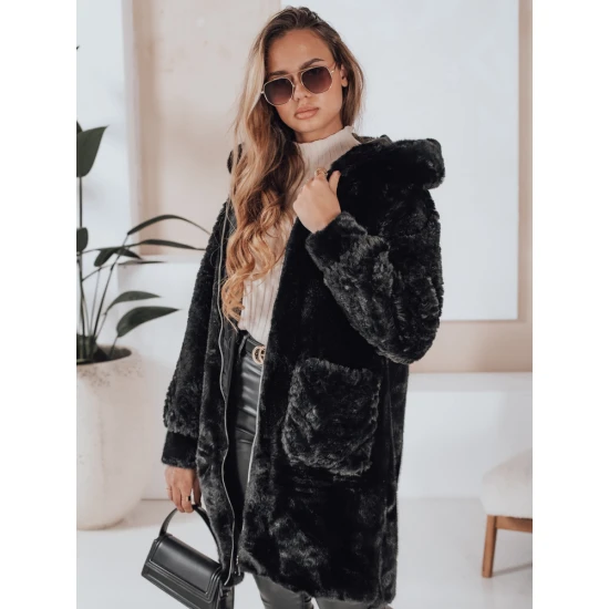 Sieviešu melns mētelis Modi