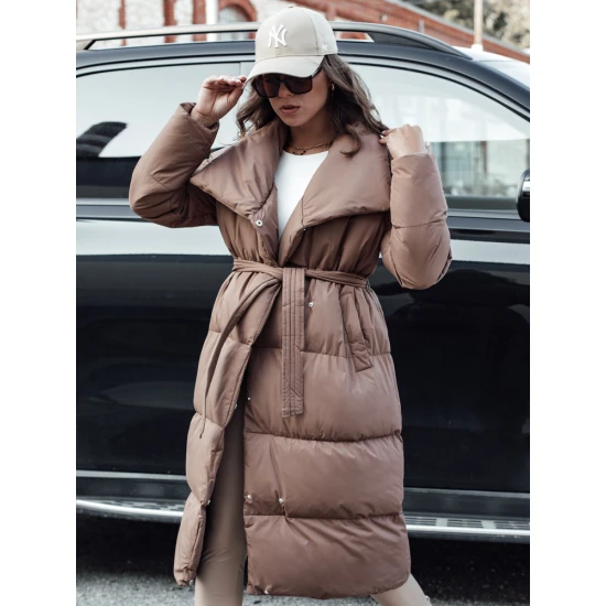 Sieviešu gaiši brūna stepēta jaka Favi Sieviešu jakas