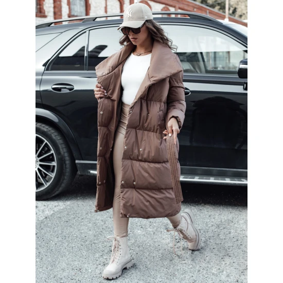 Sieviešu gaiši brūna stepēta jaka Favi Sieviešu jakas