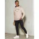 Miesten ruskea hupullinen pusero Denim Hupparit