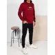 Men's burgundy hooded jumper Denim Hooded jumpers