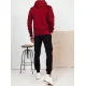 Men's burgundy hooded jumper Denim Hooded jumpers