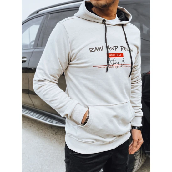 Vīriešu gaiši pelēks džemperis ar kapuci Denim Džemperi ar kapuci