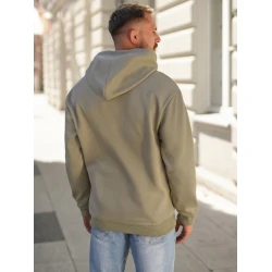 Vīriešu haki krāsas džemperis ar kapuci Skull