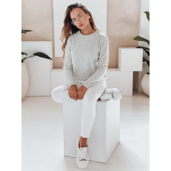 Sieviešu gaiši pelēks džemperis Bravina Džemperi