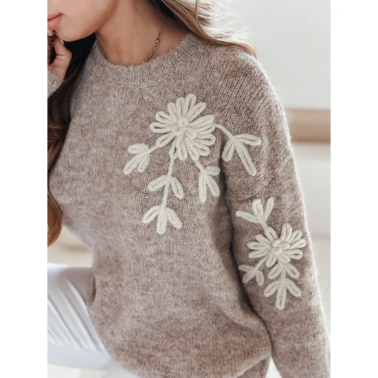 Sieviešu tumši brūns džemperis Daga Džemperi