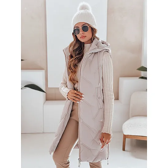 Sieviešu brūna gara veste Lino Sieviešu vestes