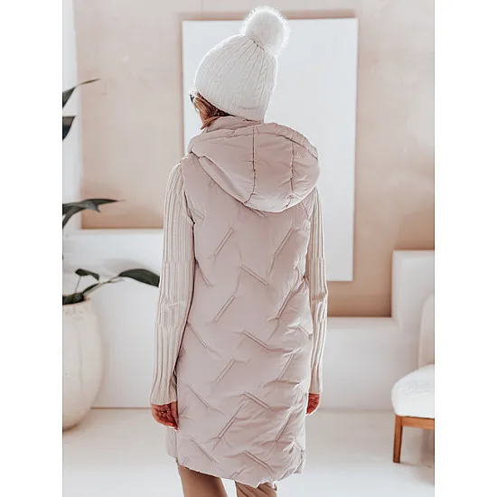 Sieviešu brūna gara veste Lino Sieviešu vestes
