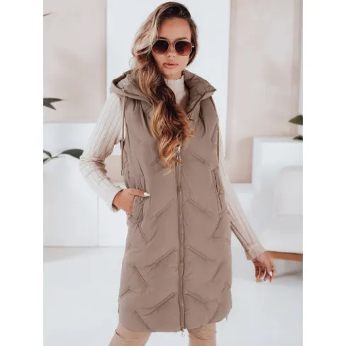Sieviešu tumši brūna gara veste Lino Sieviešu vestes