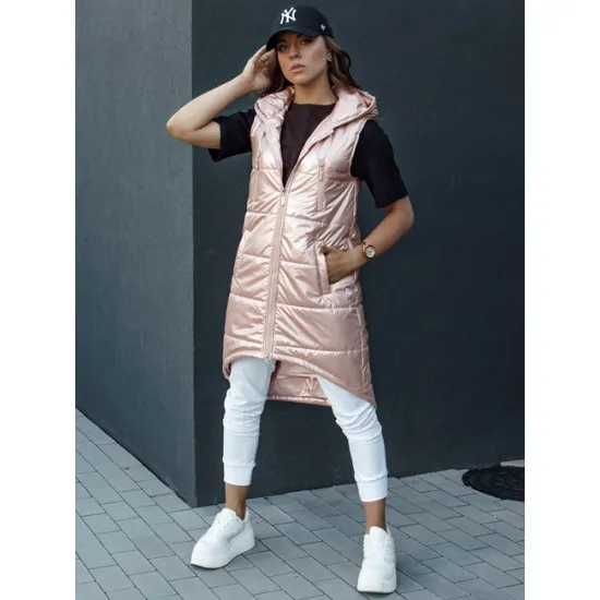 Sieviešu rozā garā veste Meris Sieviešu vestes