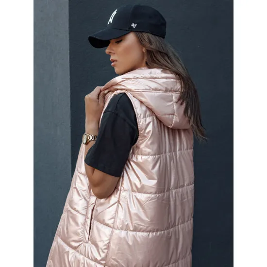 Sieviešu rozā garā veste Meris Sieviešu vestes