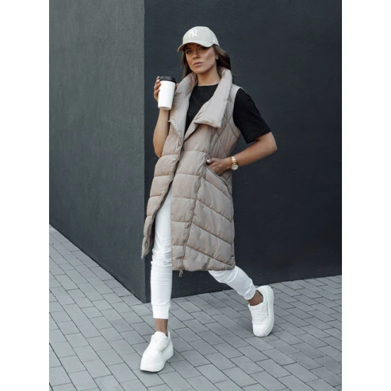 Sieviešu brūna jaka ar kapuci Serkis Sieviešu vestes