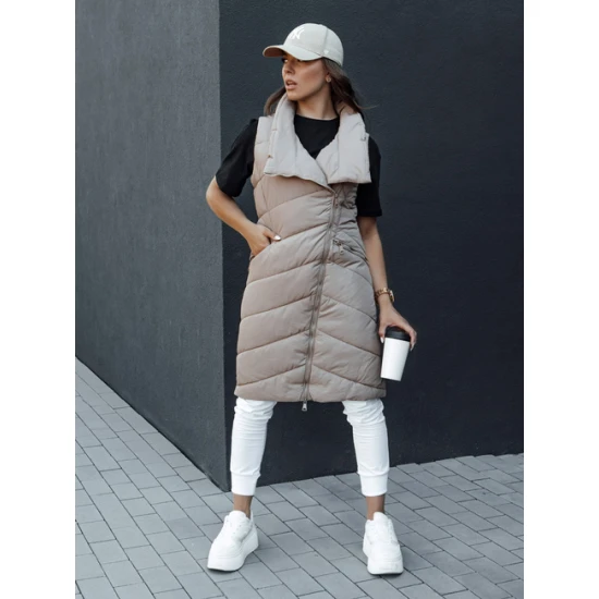 Sieviešu brūna jaka ar kapuci Serkis Sieviešu vestes