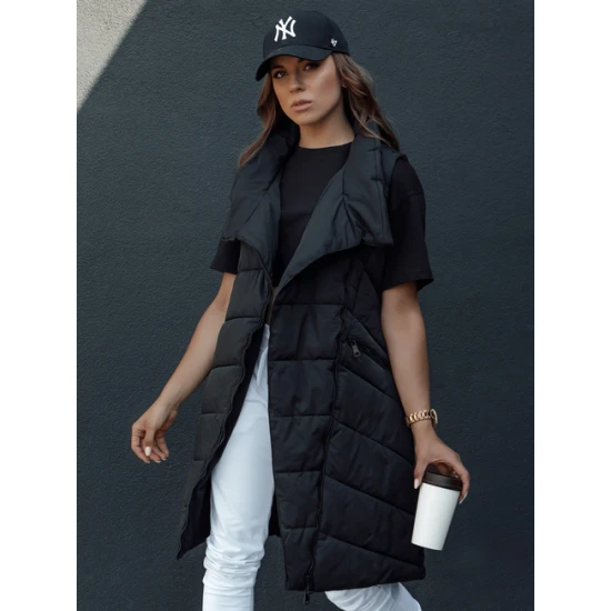 Sieviešu melna jaka ar kapuci Serkis Sieviešu vestes