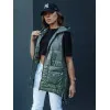 Sieviešu tumši zaļa spīdīga veste Jess Sieviešu vestes