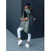 Sieviešu tumši zaļa spīdīga veste Jess Sieviešu vestes