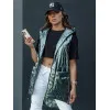 Sieviešu zaļa spīdīga veste Jess Sieviešu vestes