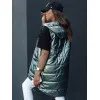 Sieviešu zaļa spīdīga veste Jess Sieviešu vestes