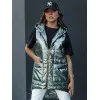 Sieviešu zaļa spīdīga veste Jess Sieviešu vestes