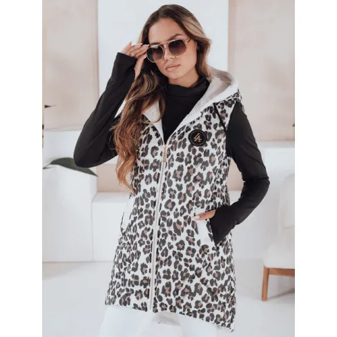 Sieviešu balta veste ar leoparda rakstu Elmera Sieviešu vestes