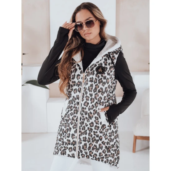 Sieviešu balta veste ar leoparda rakstu Elmera Sieviešu vestes