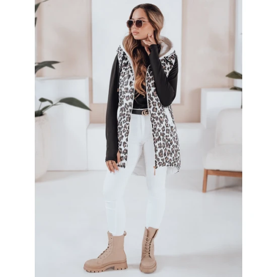 Sieviešu balta veste ar leoparda rakstu Elmera Sieviešu vestes